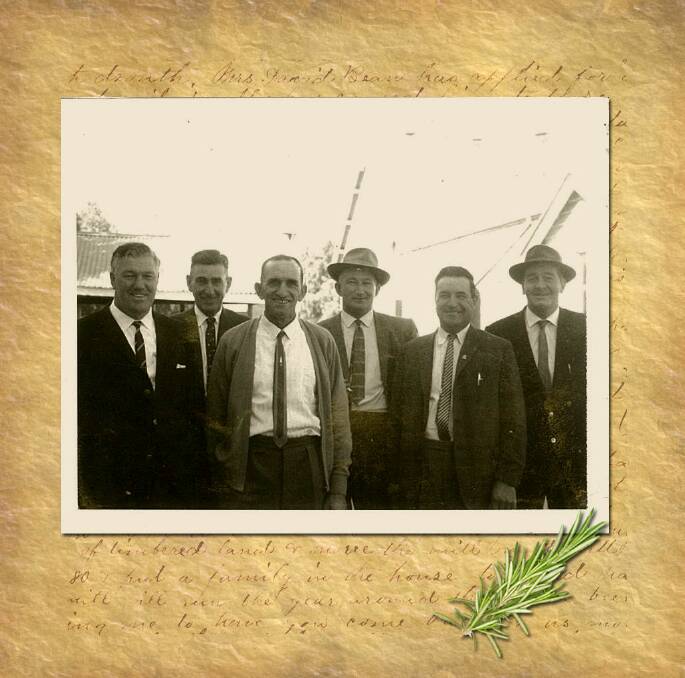 Albert third from left at a school reunion in the 1960's. Family photo.