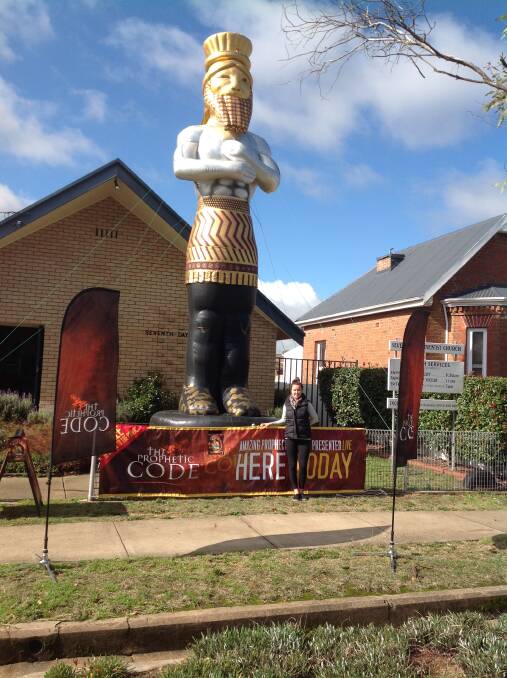 TRAFFIC STOPPER: Every Dynasty God Almighty Revealed (EDGAR) recently took pride of place outside Young’s Seventh Day Adventist Church in Wombat Street.    (sub)