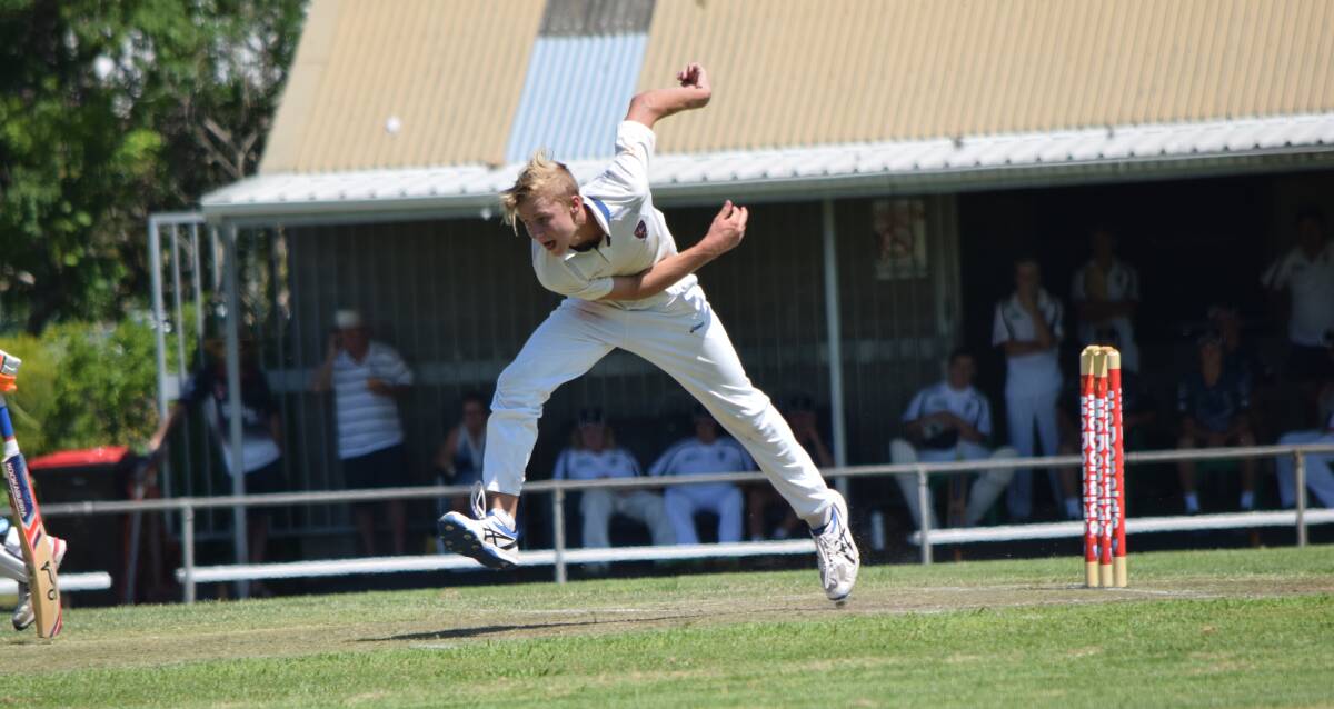 RIGHT: Nic Hall in action during the Bradman Cup Under 16s tournament in Newcastle in January.			 (sub)