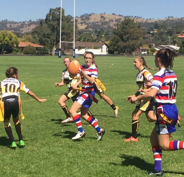 The Under 14s and 16s girls enjoyed some games on the weekend. Photo: The Young Junior Rugby League Club. 