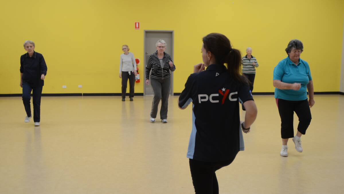 EXERCISE: PCYC instructor Trudi Cross leading her class last week. 						        (gentle exercise (10))