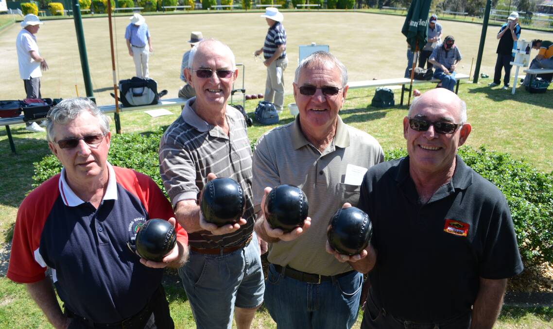 CHALLENGE: Larry Marks, Geoff Connelly, Ian Schofield and Greg Wood are ready to compete in the Guy Pickering Charity Challenge this month. 				        (GPBC (3))