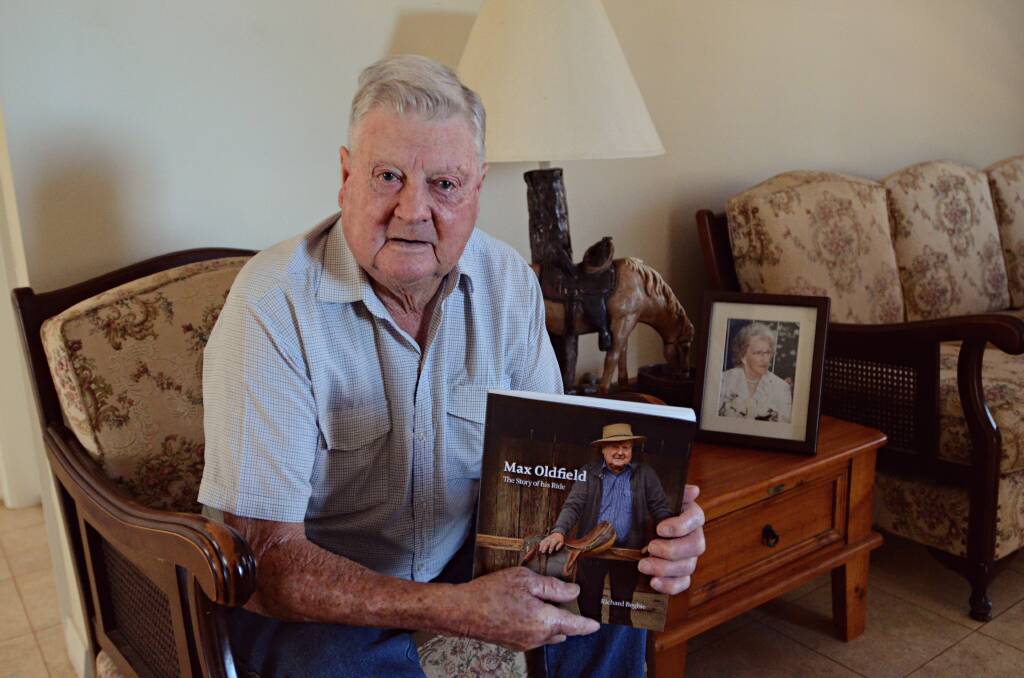 BOOK: Young’s Max Oldfield pictured with the book on his life, The Story of his Ride. 
Photo: Elouise Hawkey