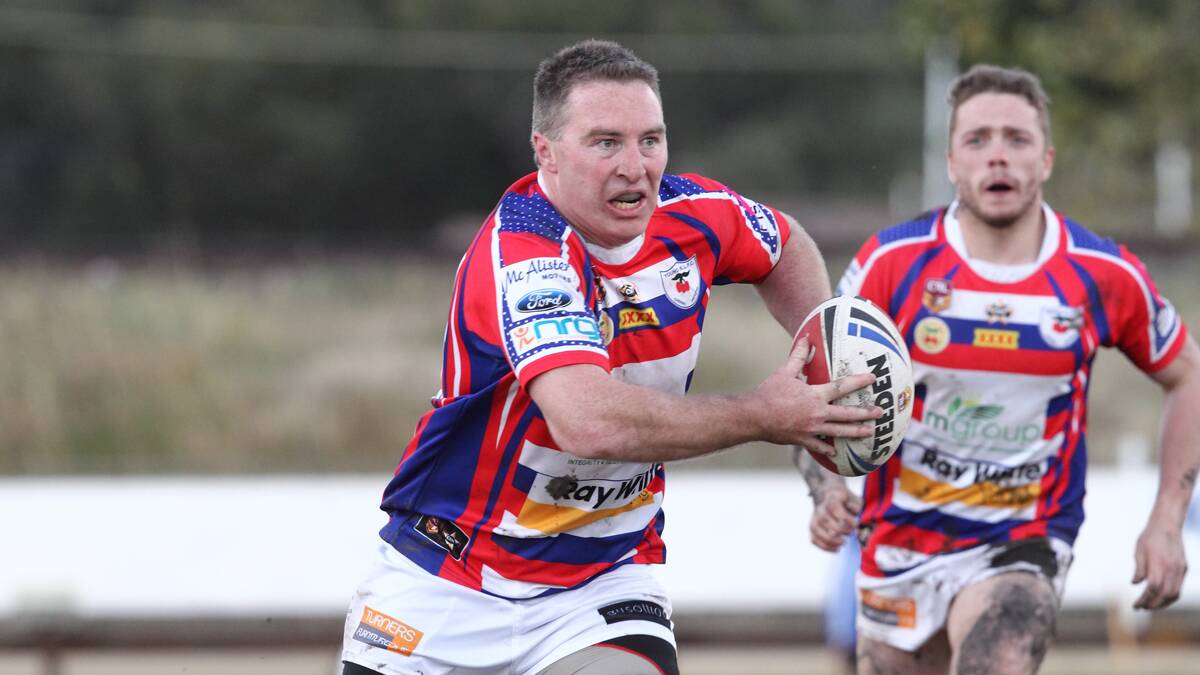 PERFORMANCE: Captain-coach Luke Branighan came to the rescue on Sunday to bring home a tight 26-22 victory over the Wagga Brothers at Alfred Oval. Photo courtesy of R S Williams.