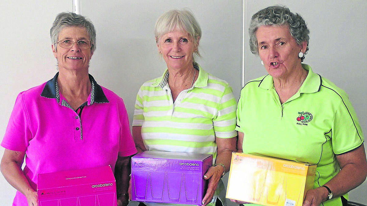 DIVISION WINNERS: Golfers Gail Hanigan, Maureen Perkins and Betty Stanton were the winners of Divisions 1, 2 and 3 in Wednesday’s single stableford.   			(sub)
