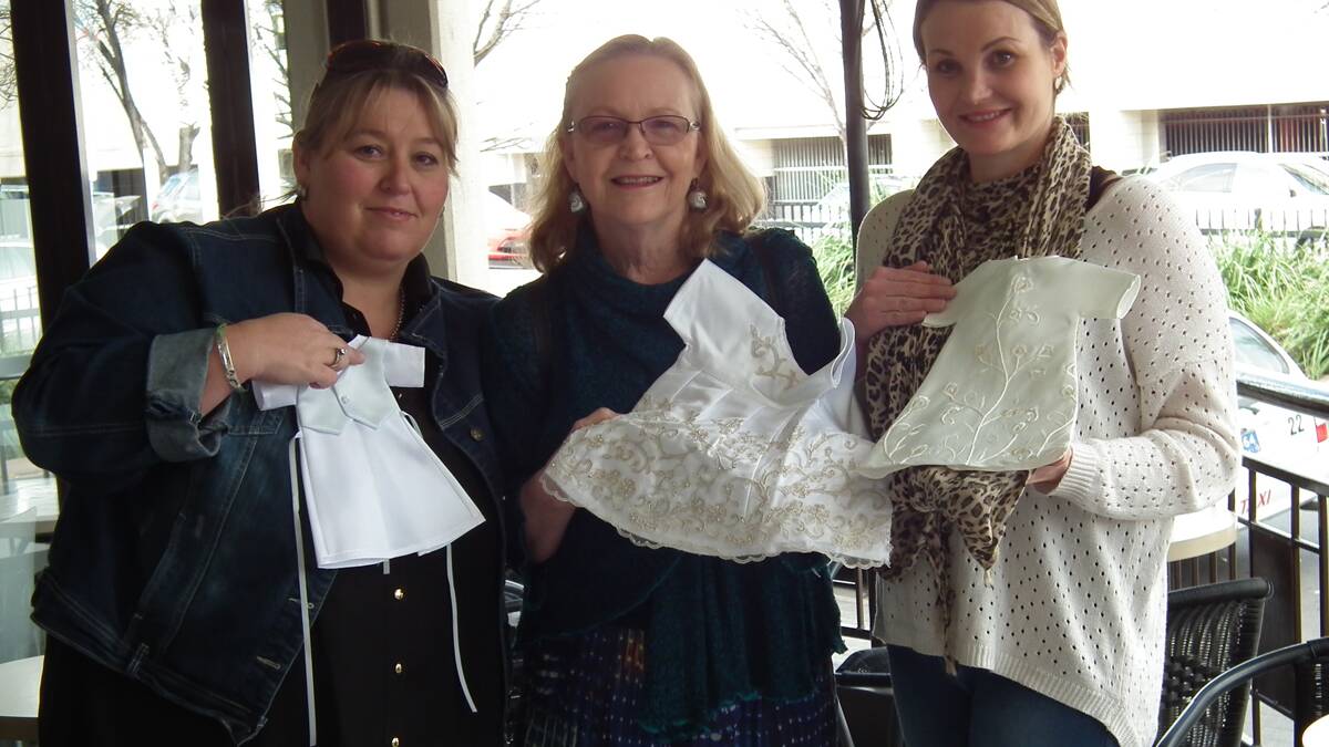 ANGELS: Organisers of the Angel Gown Project in NSW are (left to right) Angel Gowns NSW Rural Manager Paula Bennett-Brown, Wagga Base Hospital Maternity Unit managerJoy Dickinson and Angel Gown volunteer Natasha Grimison.