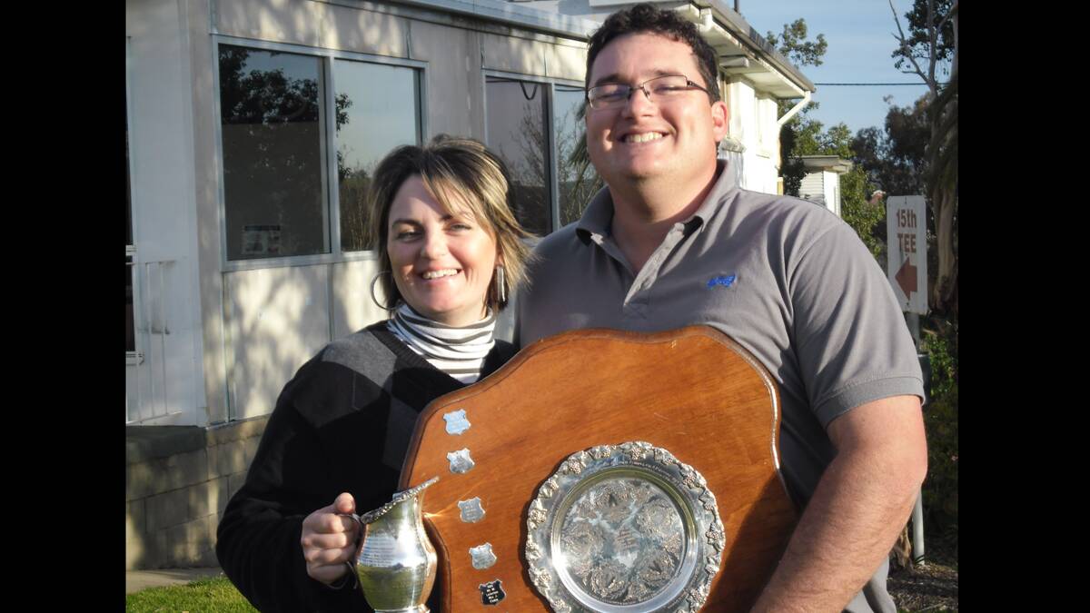 CHAMPIONS: Christabel Stolhand and James French are the winners of the SWDGA Mixed Foursomes Champions. 						(sub)