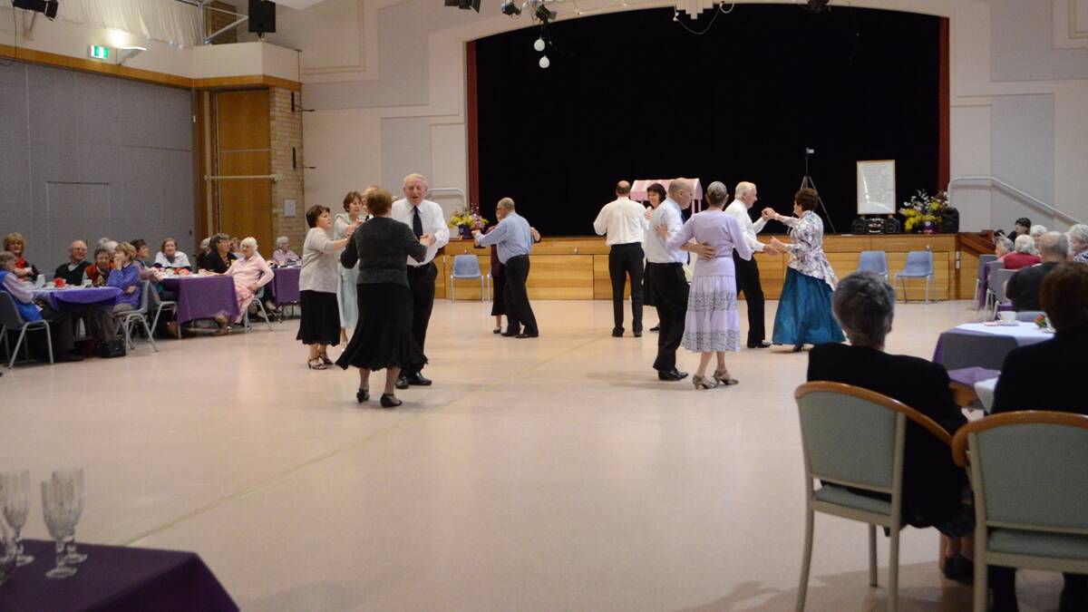 BALLROOM DANCING: Members of the Young Services Club Dance Group entertained residents of the Southern Cross Young Retirement Village with their routines on Monday, August 25 in the Catherine McAuley Centre.                                                                   (scchightea01)
