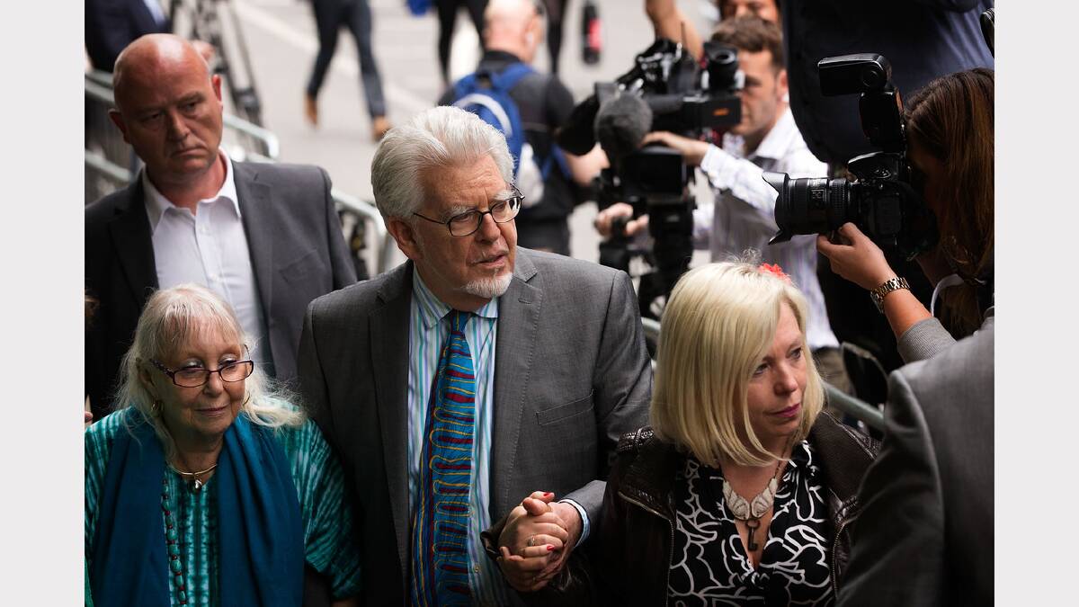 Rolf Harris leaves court after being found guilty of 12 indecent assault charges at Southwark Crown Court after a seven week trial in London. 84-year-old Harris who has been found guilty of indecently assaulting four girls between 1968 and 1986.  (Photo by Matthew Lloyd/Getty Images)