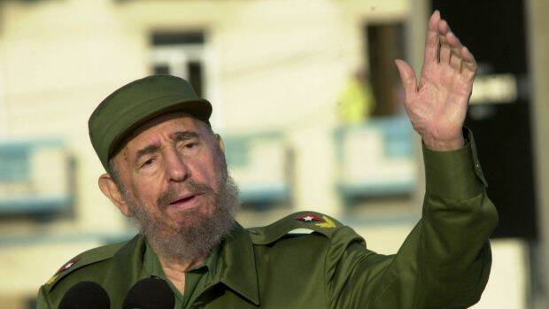 Cuban President Fidel Castro gives a speech in Havana in 2004. Photo: Getty Images