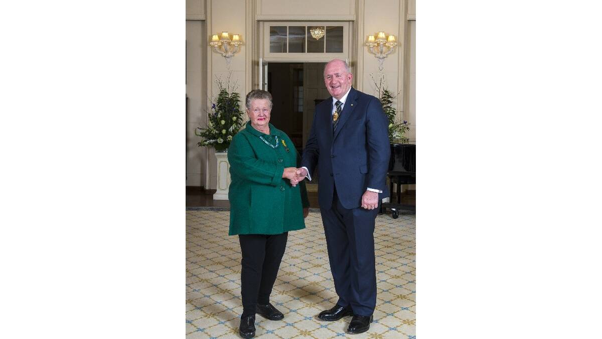 PRESENTATION: Gail Butt was presented with the Australian Fire Service Medal (AFSM) by Governor General Peter Cosgrove at Government House in Canberra last week.	