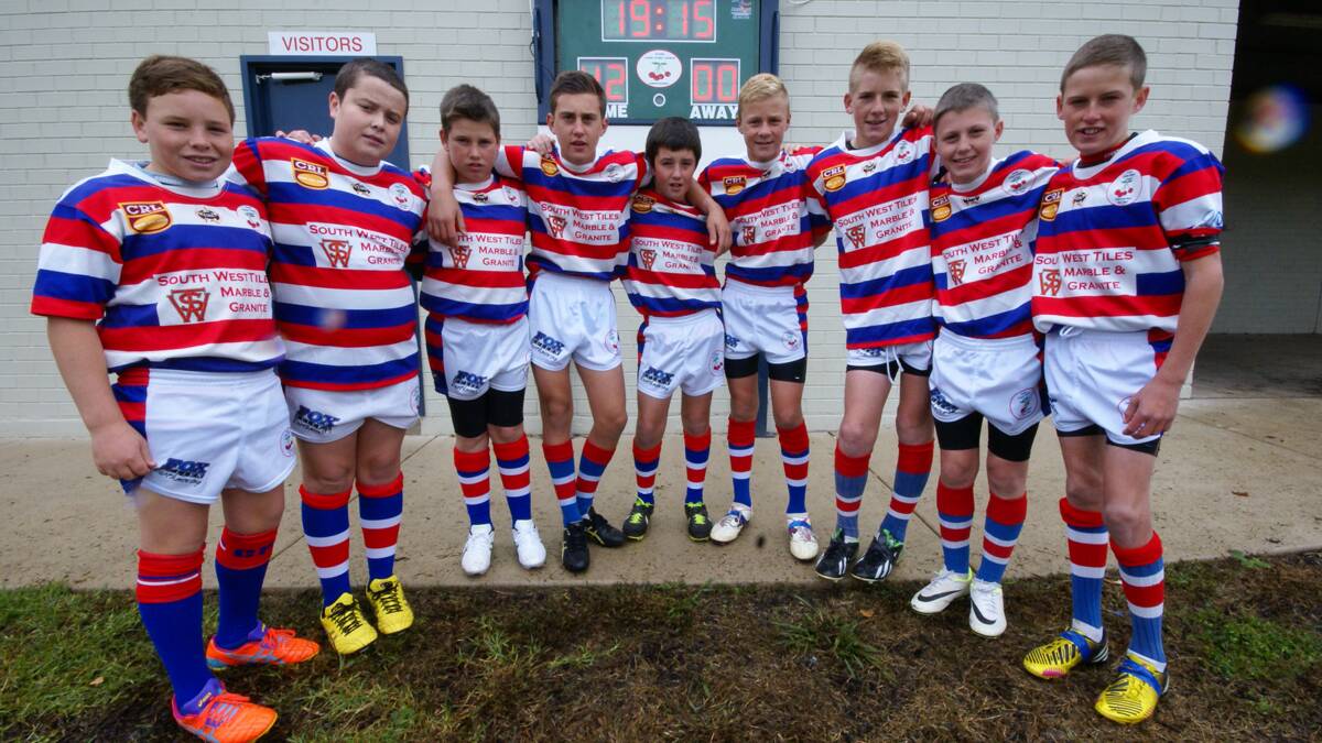 L-R: Young's Under 13 Group 9 boys Oliver Pettit, Tom Fletcher, Bailey Steed, Will Hills, Jack Staff, Nick Hall, Henry Berry, James Schiller and Jacob Lucas.