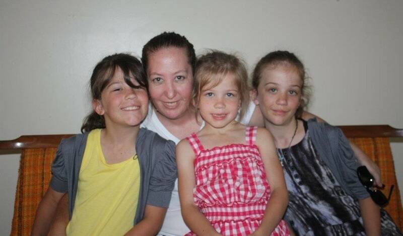 Narissa Fox  with daughters Mikaila, Chloe and Elly. Photo: supplied