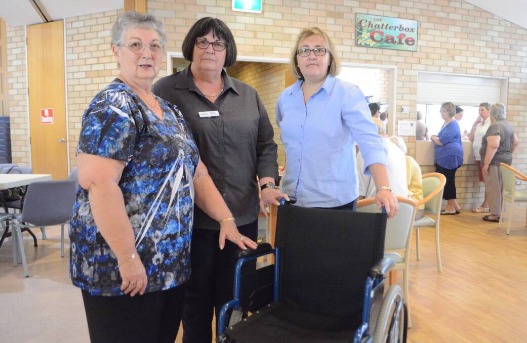Margaret Fitzgerald, Chris Chambers and Pastoral Care team leader Nicole Freeman at Southern Cross Care last week.