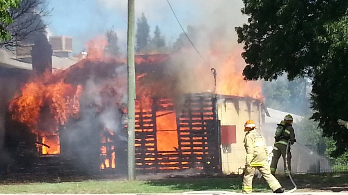 House gutted western end of Boorowa Street, Young.