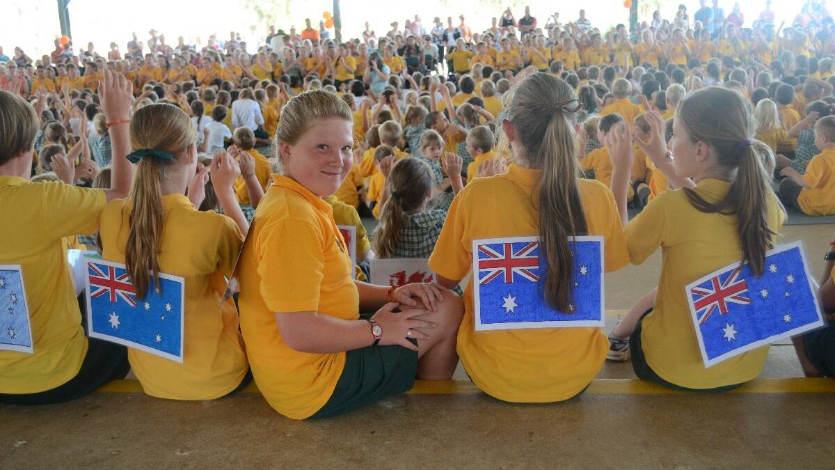 Students celebrate Harmony Day: As the town celebrated Harmony Day on March 21, hundreds of students, teachers and parents gathered under the covered area in the school grounds of  Young Public School for a special assembly.