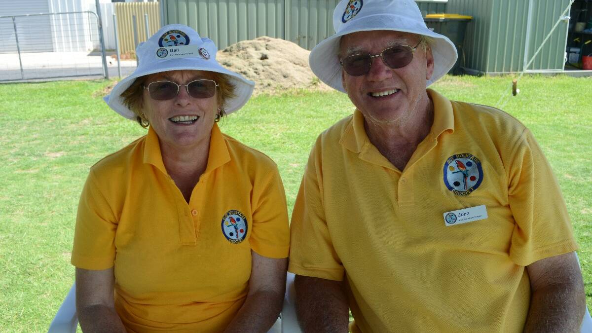 FIRST TIMERS: Making their debut at the Young Croquet Club’s Autumn Carnival was Gail and John Siccardi of the Blue Mountains.