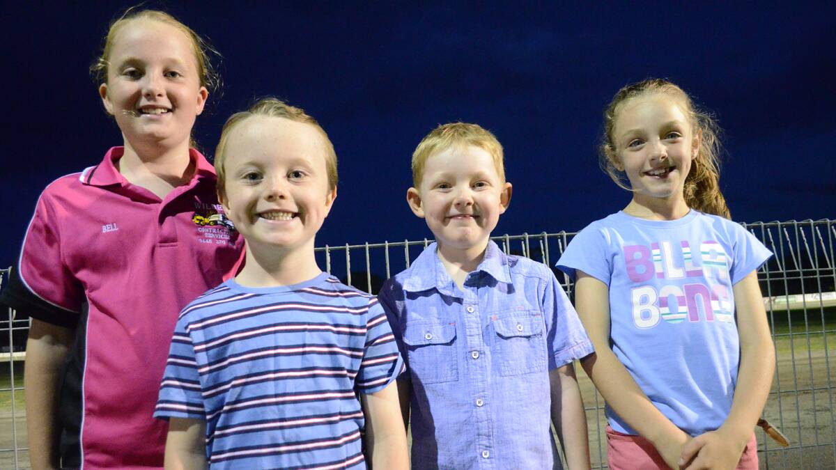 ALL AGES: The Young Carnival of Cups was the perfect event for people of all ages, including Isabella (8) and Riley (5) Wilder, Jack Wood (5) and Bella Brownlie (8).