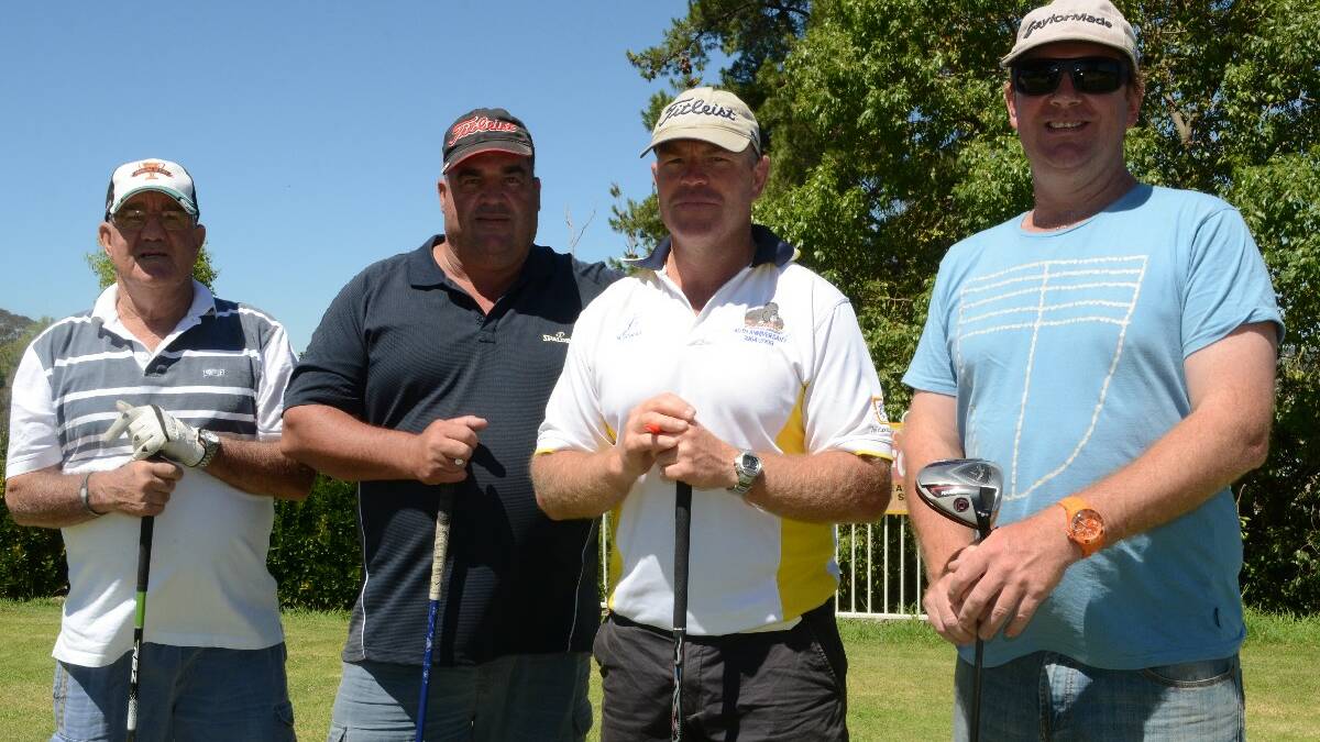 SUPPORT: Young Shire Council had a presence at the 000 Emergency Services Golf Day. From the Young Shire Council Parks and Gardens team were Ron and Paul Flynn, Brad Robinson and Chad Challen.