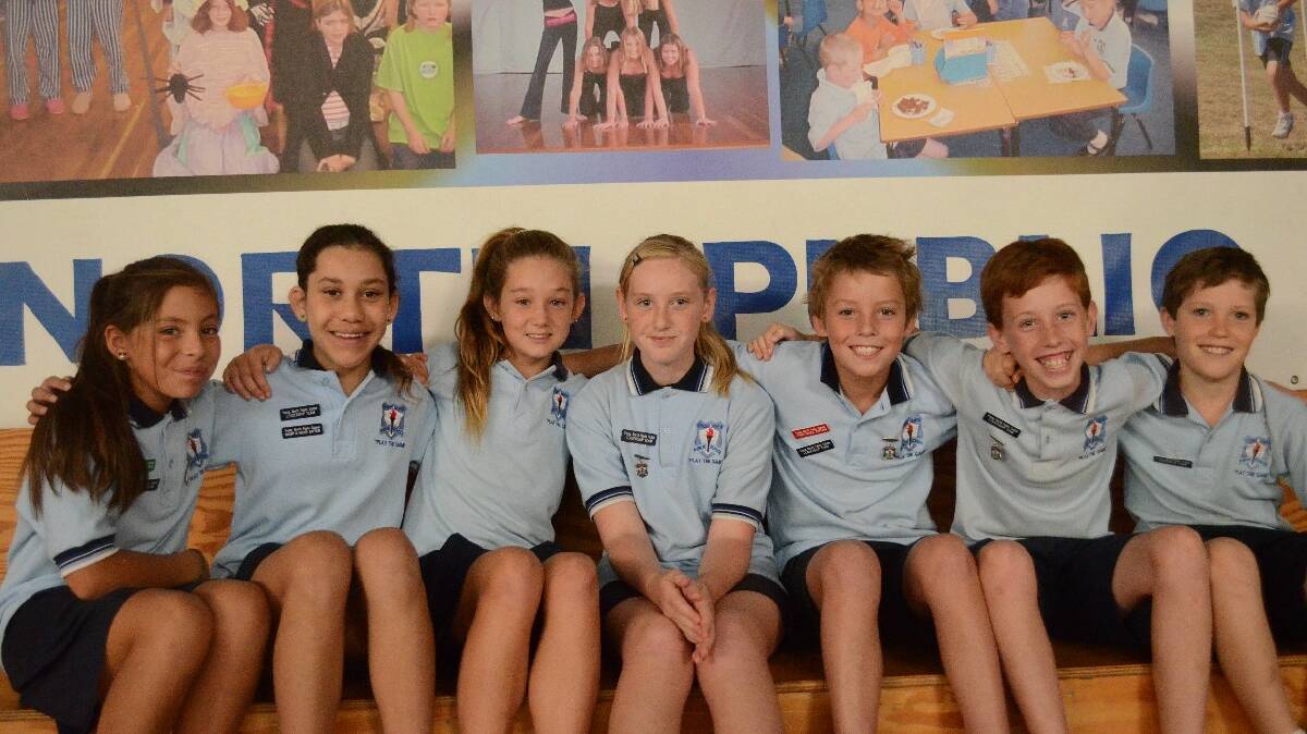 Young North top of the class: Young North Public School topped the state to receive the Cohesive Community School Award from the NSW Department of Education. Pictured is the school's student leadership team Mili Felix-Vonarx, Shannae Hannan, Mollie Hogan, Jaime Bysterveld, Duke Smith-Maloney, Blake Apps and Michael Killick are proud of their school.	 

