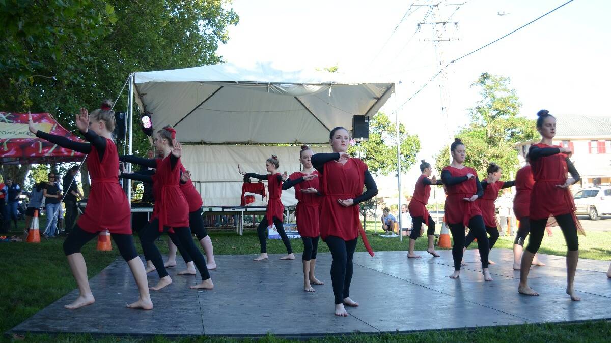 DANCE: Young High School students performed a ‘Warrior’ themed dance. 