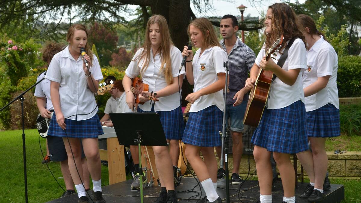 MUSIC: Young High School students sang numerous songs over the afternoon.