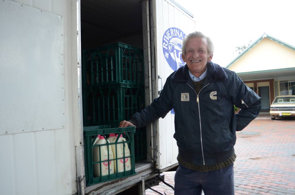 HEADING WEST: Paul “Happy” Richens retires after 43 years delivering milk.