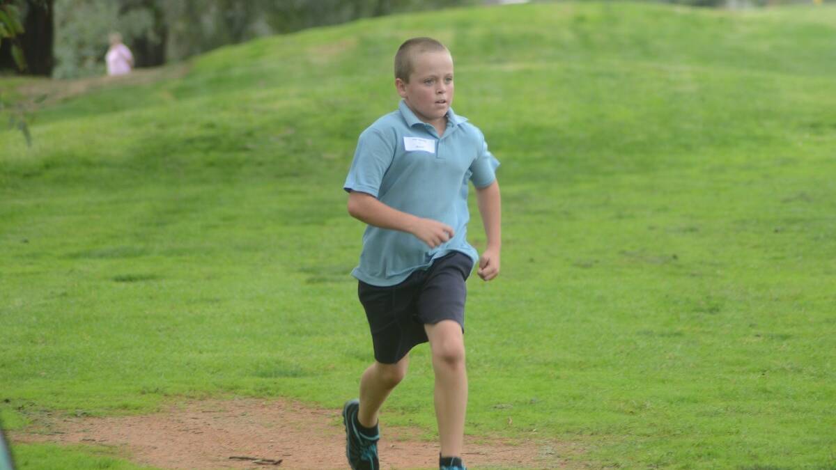 STEADY PACE: Luke Speering from Young North Public School in the 11 years boys age group.