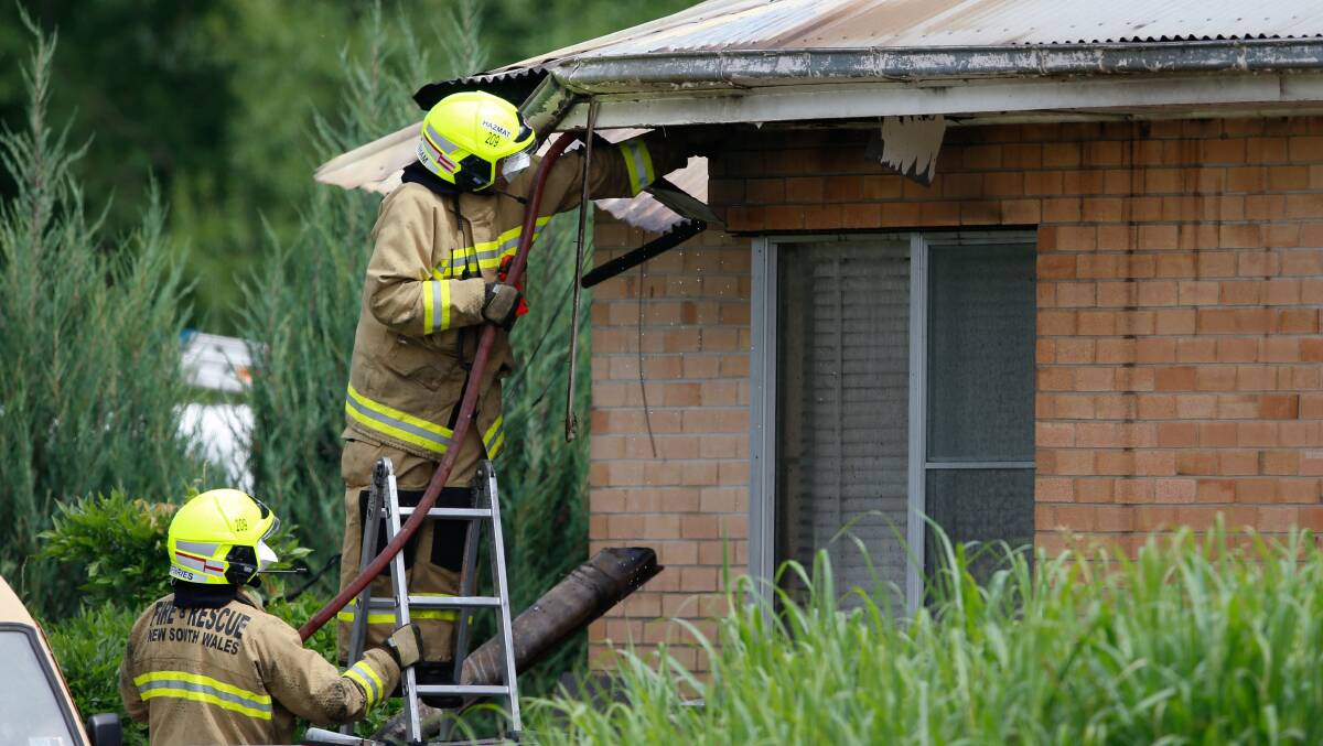 BURNT: Firefighters at the home last November
