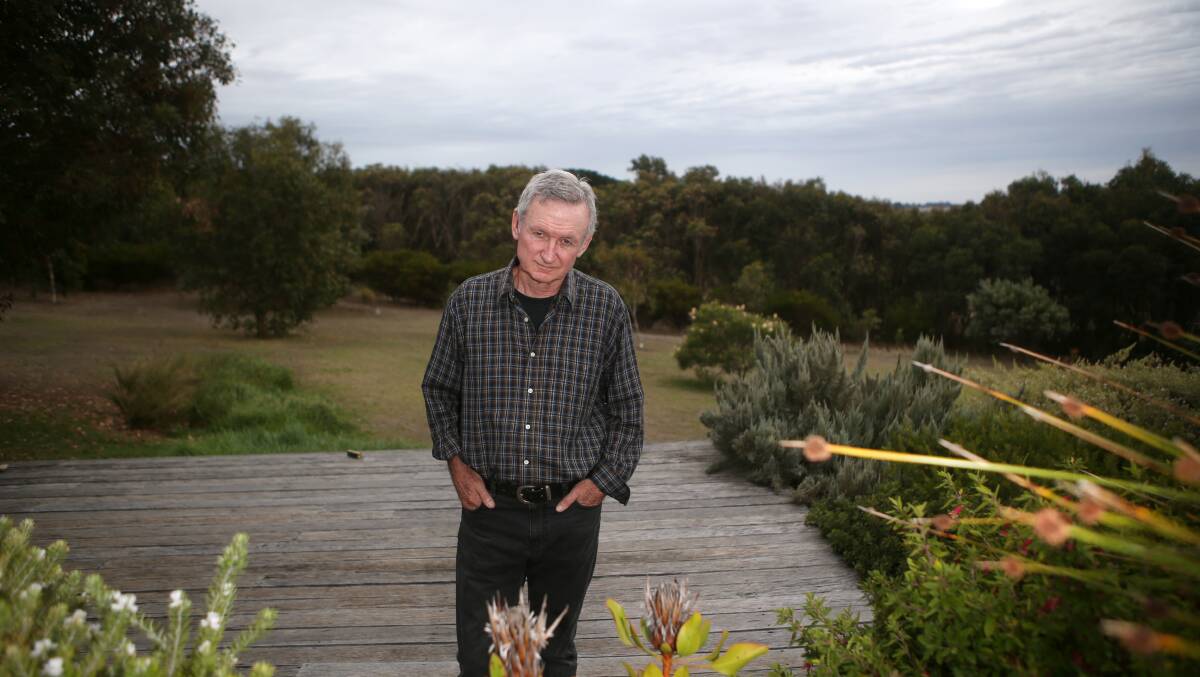 Labour of love: children's author Paul Jennings in his coastal forest. Pictures: Amy Paton 