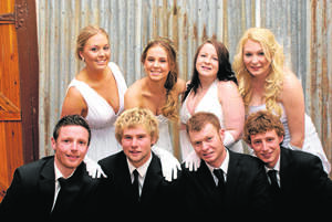 DEBUTANTES: Grace Galvin partnered by Stuart James, Madison partnered by her brother Zac Smith, Nicole Donges partnered by Ryan Thomas, and Alana Thomas partnered by Alex Rotzler were the four Debutantes who attended the first ever Debutante Ball at Murringo.				 (13)