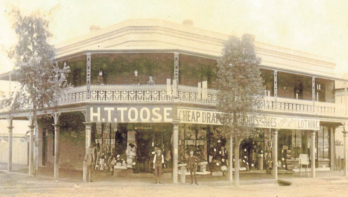 STORE: Taken in the early 1890s, the store that is now known as Hamblin’s Amcal Pharmacy used to be a clothing and manchester store that was occupied by H Toose. 