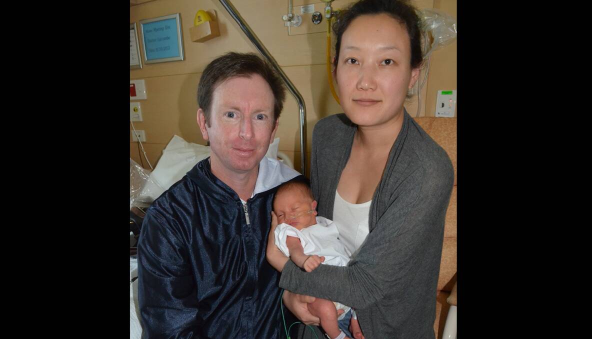Eden John Harris was born at 10.30pm on Thursday, September 26 at Canberra Hospital, weighing 2740 grams and measuring 47cm. He is the son of Myeongseon Kim and David Harris of Young.