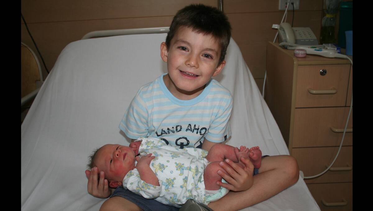William Michael Perrin Rozema, born at 10.01am on Sunday, January 20, 2013 to parents Megan Perrin and Rowdy Rozema of Young. WIlliam is pictured with big brother Noah.