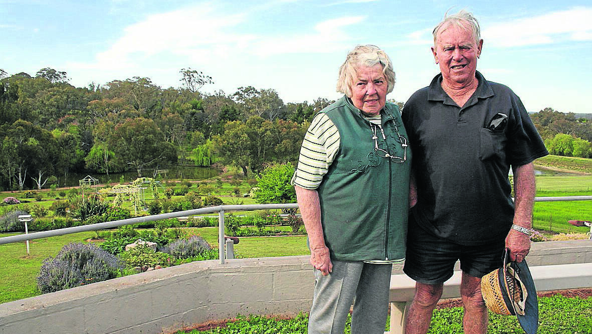 ON SHOW: Ross and Dimity Causer in their five acre garden that features an underground house in Ratho Road.                                                                           (gardenwalk1-9)