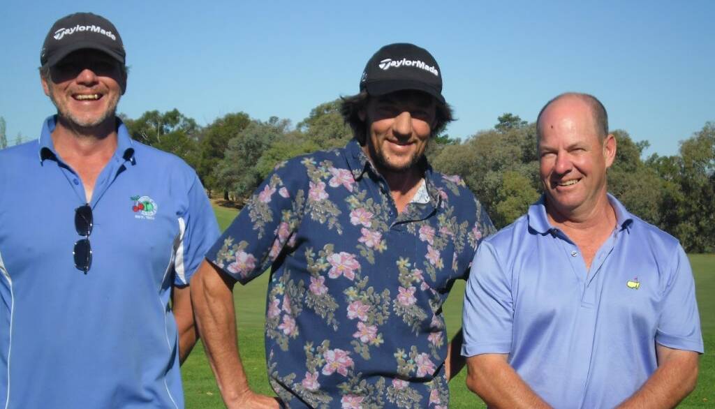 BIG FIELD: Out of the 71 players that took to the Young Golf Club fairway, C Grade’s Brett Naylor, B Grade’s Wayne “Sid” Honeman and A Grade’s Alan “Wally” Wilder were named the Harvey Norman monthly medal winners for January 2014. 							(sub)