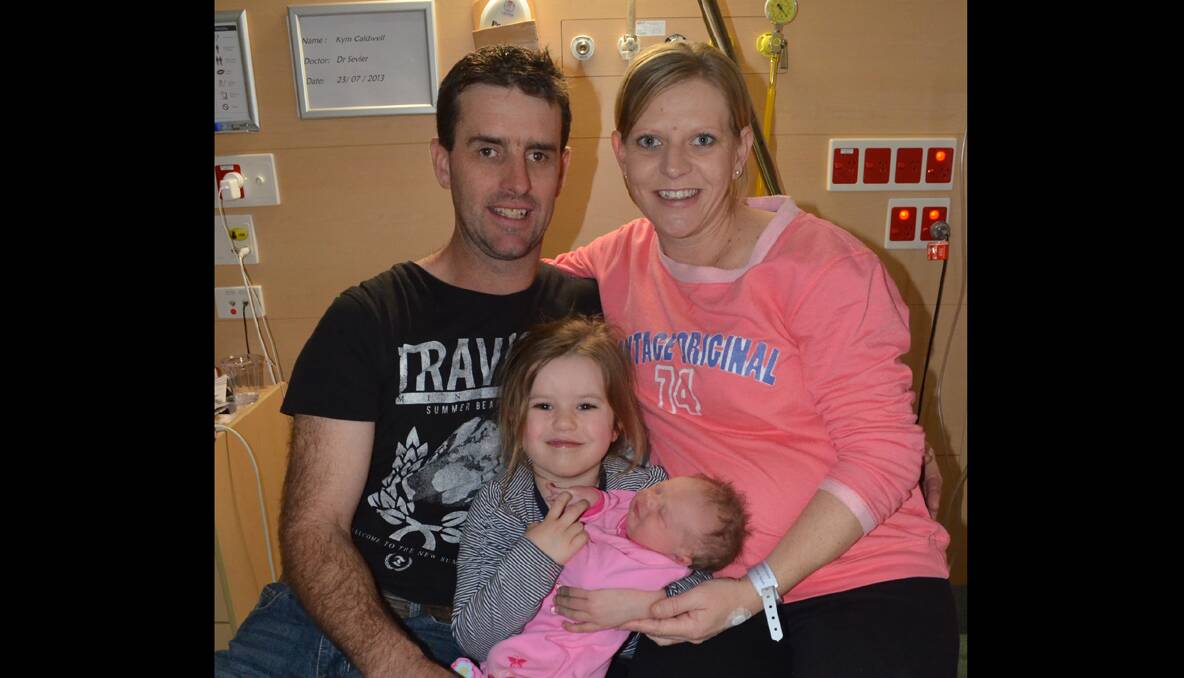 Zoe Maree Caldwell was born in Young on July 23 at 5.34pm weighing 2960grams (6lb 8oz) and measured 48.5 centimetres. She is the daughter of Kym and Ryan Caldwell of Young.