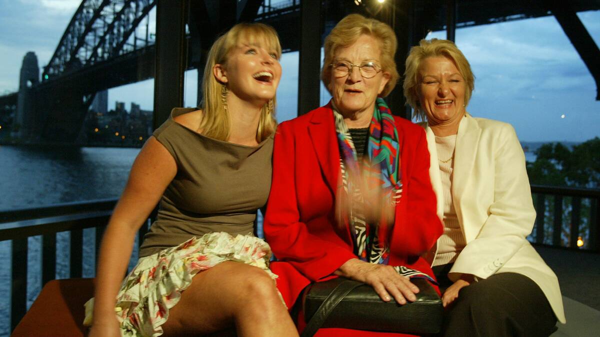 Hazel with her grandaughter Sophie Pieters-Hawke and Sue Pieters-Hawke at the launch of Hazel's Journey in 2004.