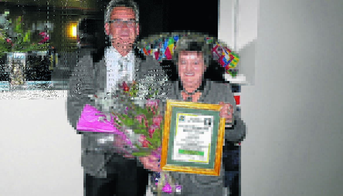HONOUR: Helen Sell, pictured here with husband Gary, was the winner of the James D Richardson Award. 