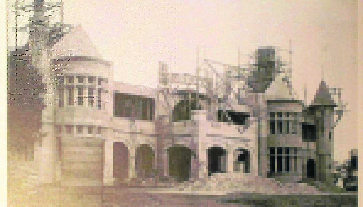 BEGINNINGS: Iandra Castle under construction.