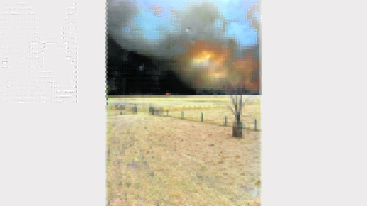 INFERNO: The Watershed fire which started just outside of Young and threatened the Boorowa townnship last Friday.  