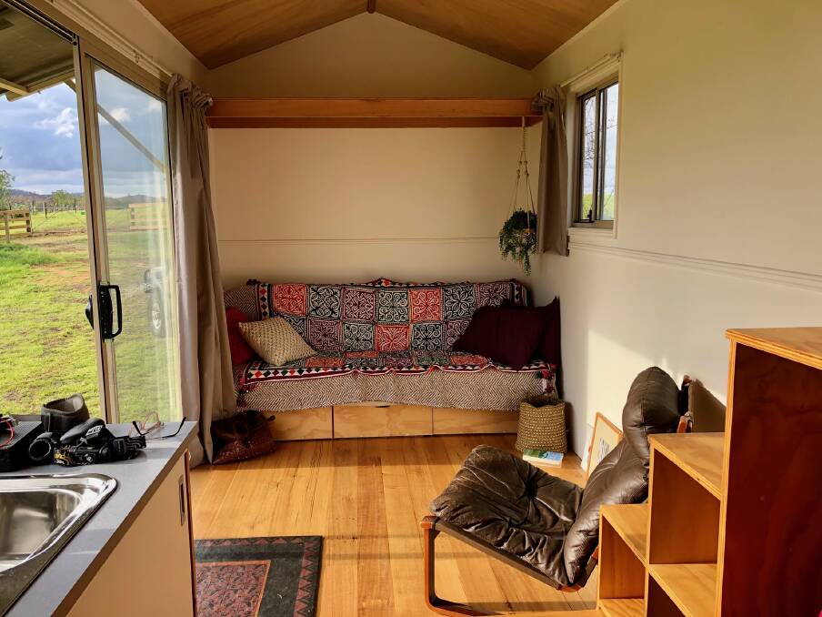 Ms Miller's tiny home was purchased for around $60,000. Photo: Kylie Miller 