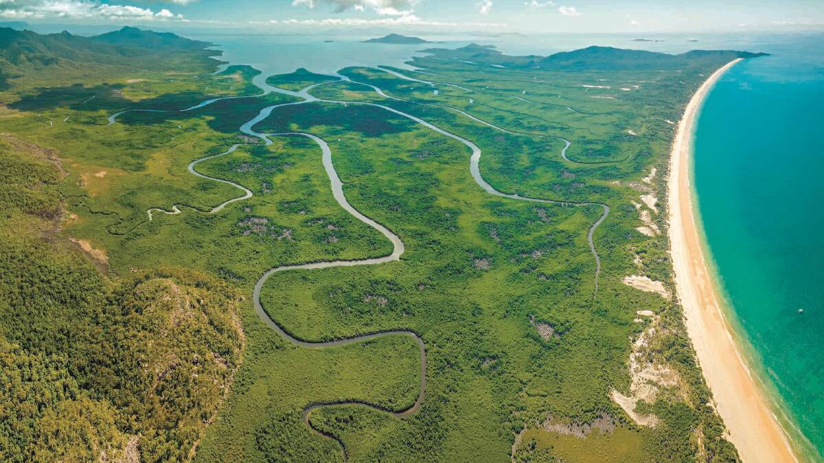 The thick vegetation and winding rivers along Thorsborne Trail in QLD before Tropical Cyclone Jasper in December 2023. Picture supplied 