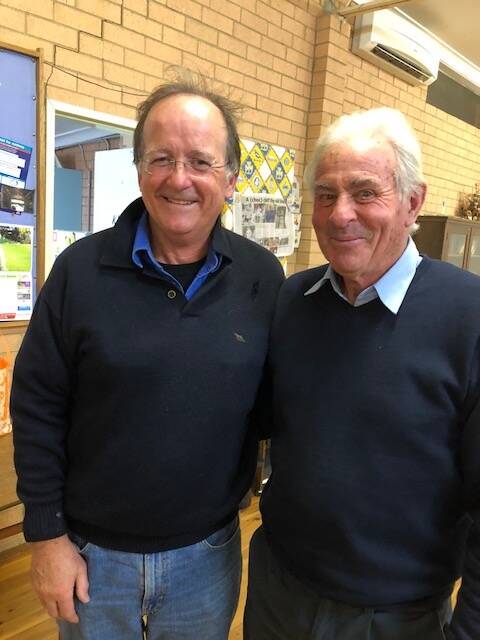 Our Boys: Tuesday's meeting (L) with Mark Hawker and Frank Davidson.