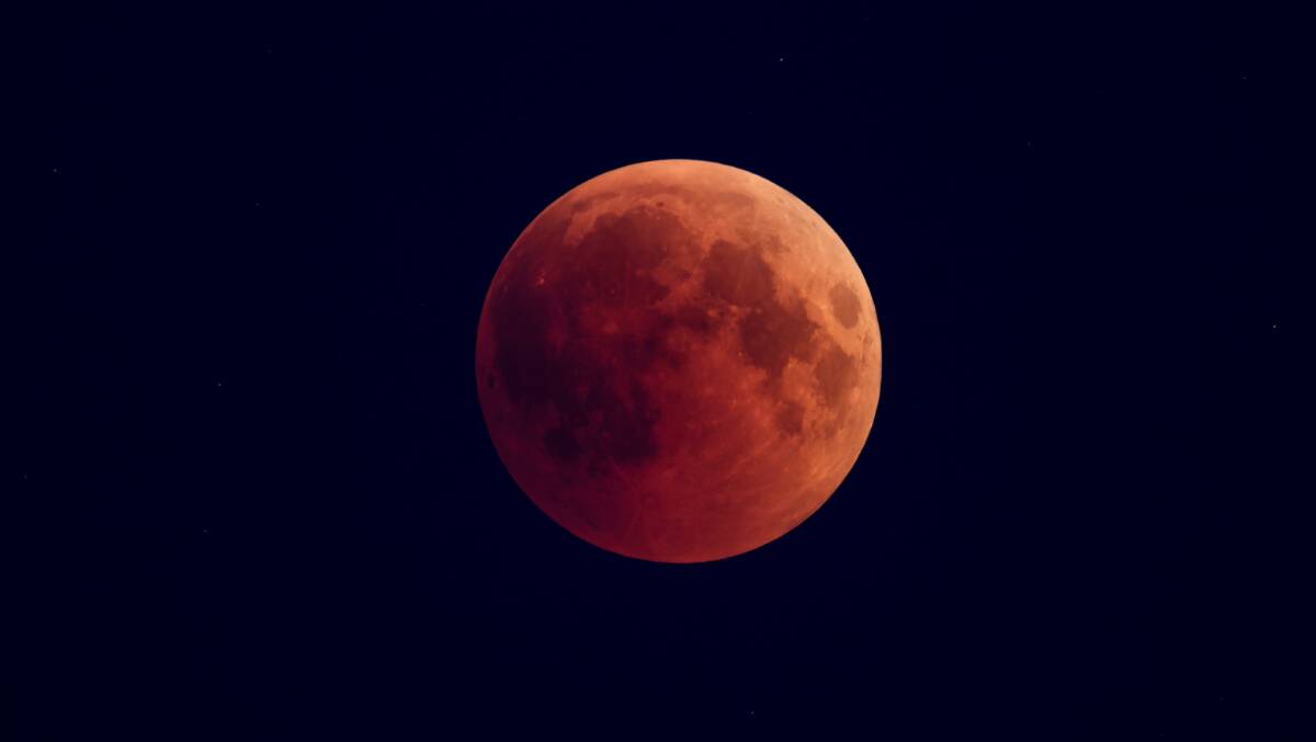 A Blood Moon is the nickname for a Total Lunar Eclipse due to the Moon's red appearance. Picture: Shutterstock
