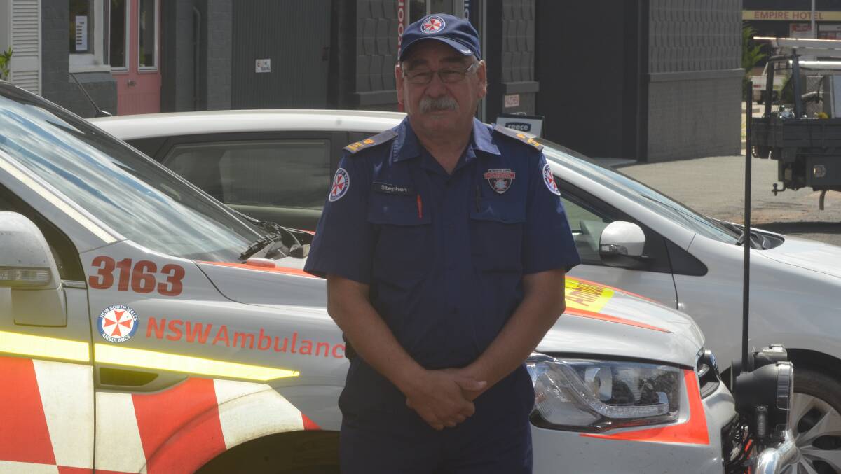 STAY SAFE: Ambulance Inspector Stephen Pollard warns locals to be careful when dealing with snakes and spiders.
