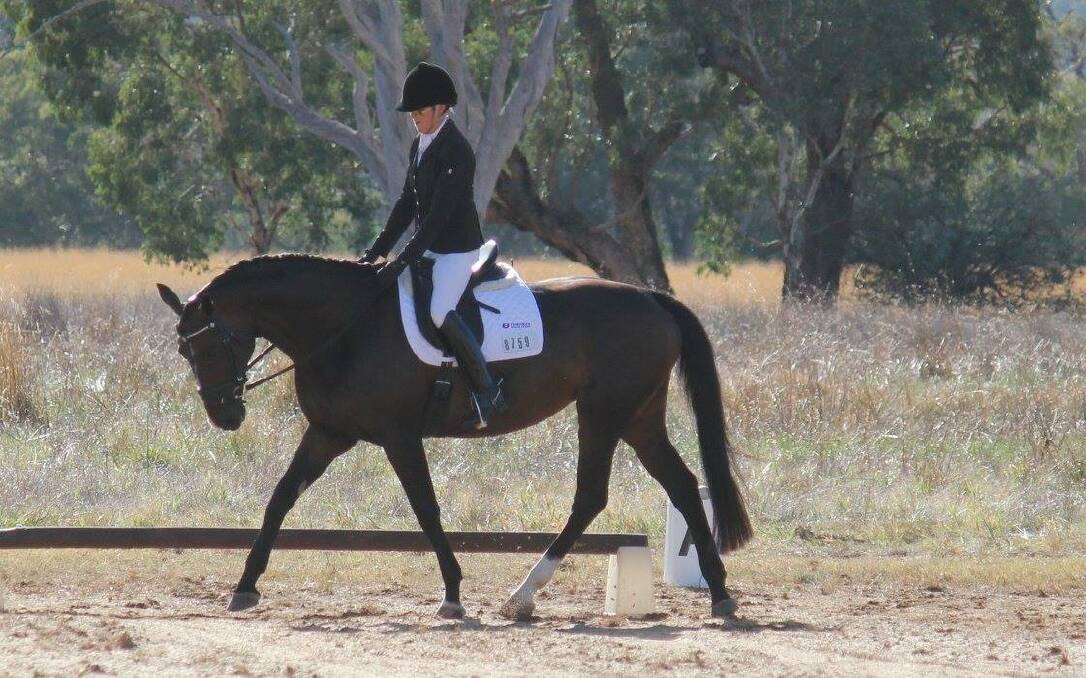 FREE MOVING: Sue Walker showed what her horse is made of during the Young Dressage Association's competition held last weekend. Photo: Facebook.