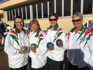 Mary Bennett, Therese Ruhl, Margo Parker and Kate Cooper from Young Women's Bowling Club are off to the State Championships.