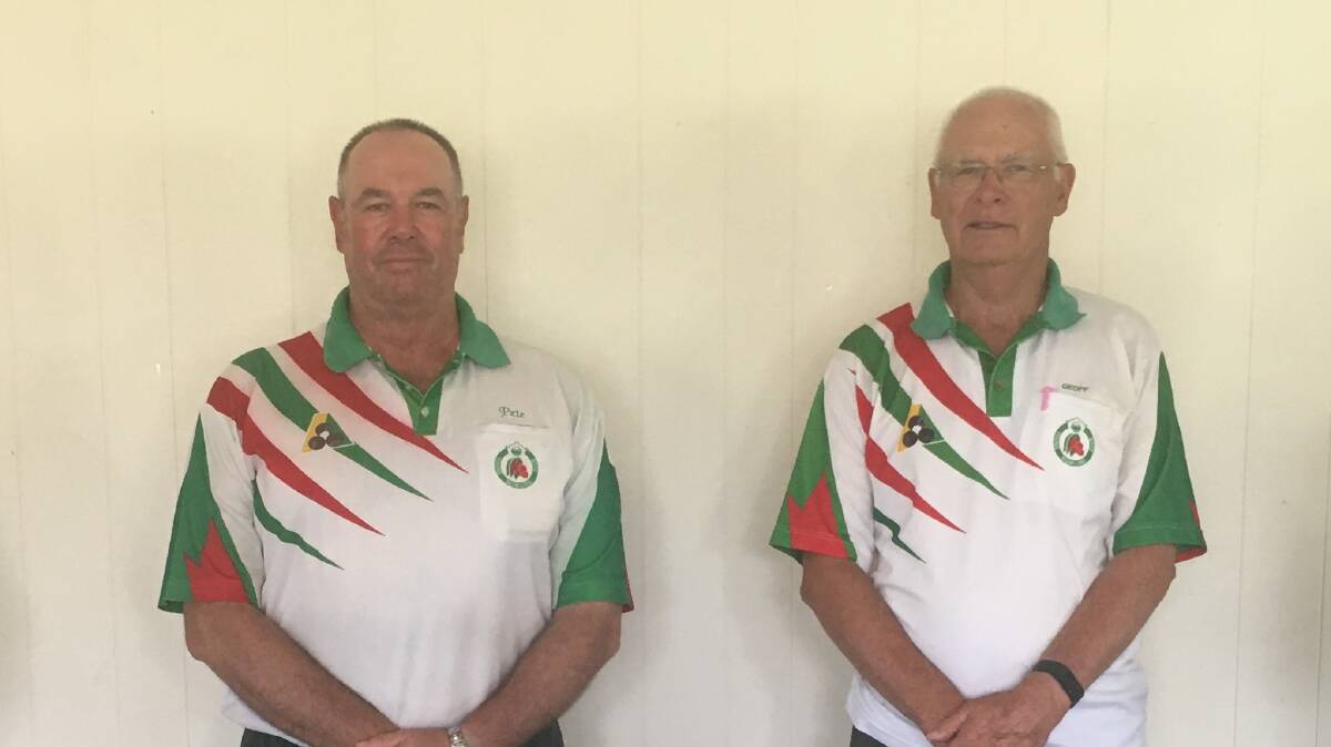 Two of the four winners of the Club Four winners Peter Watts and Geoff Holt. Photo: Supplied.