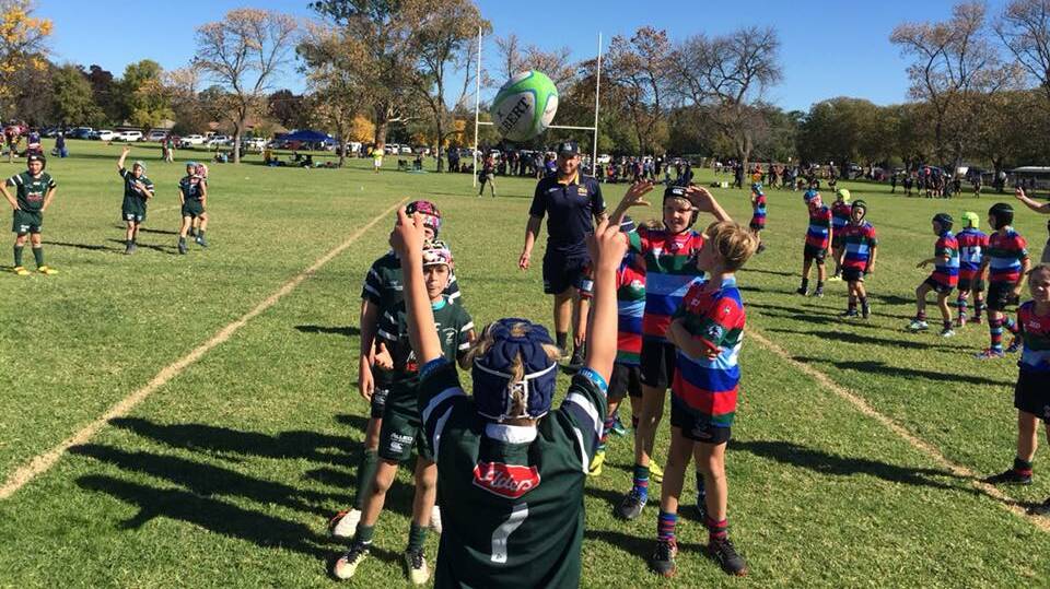 The Yabbies Under 10s side were refereed by Ben Alexander. Photo: Young Junior Rugby Union/Facebook.